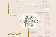 2026 Calendar PNGs, an Object Graphic by Sometimes Crafter Studio (Thumbnail 1 of 4)