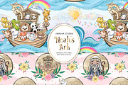 Noah's Ark Digital Papers, a Pattern Graphic by Masha  Studio (Thumbnail 2 of 8)
