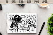 Stencil Steampunk style, a Technology Illustration by MARYCRAFTIRIA (Thumbnail 3 of 3)