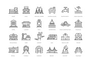 Public Infrastructure Icons, an Outline Icon by Tettygreen (Thumbnail 2 of 2)