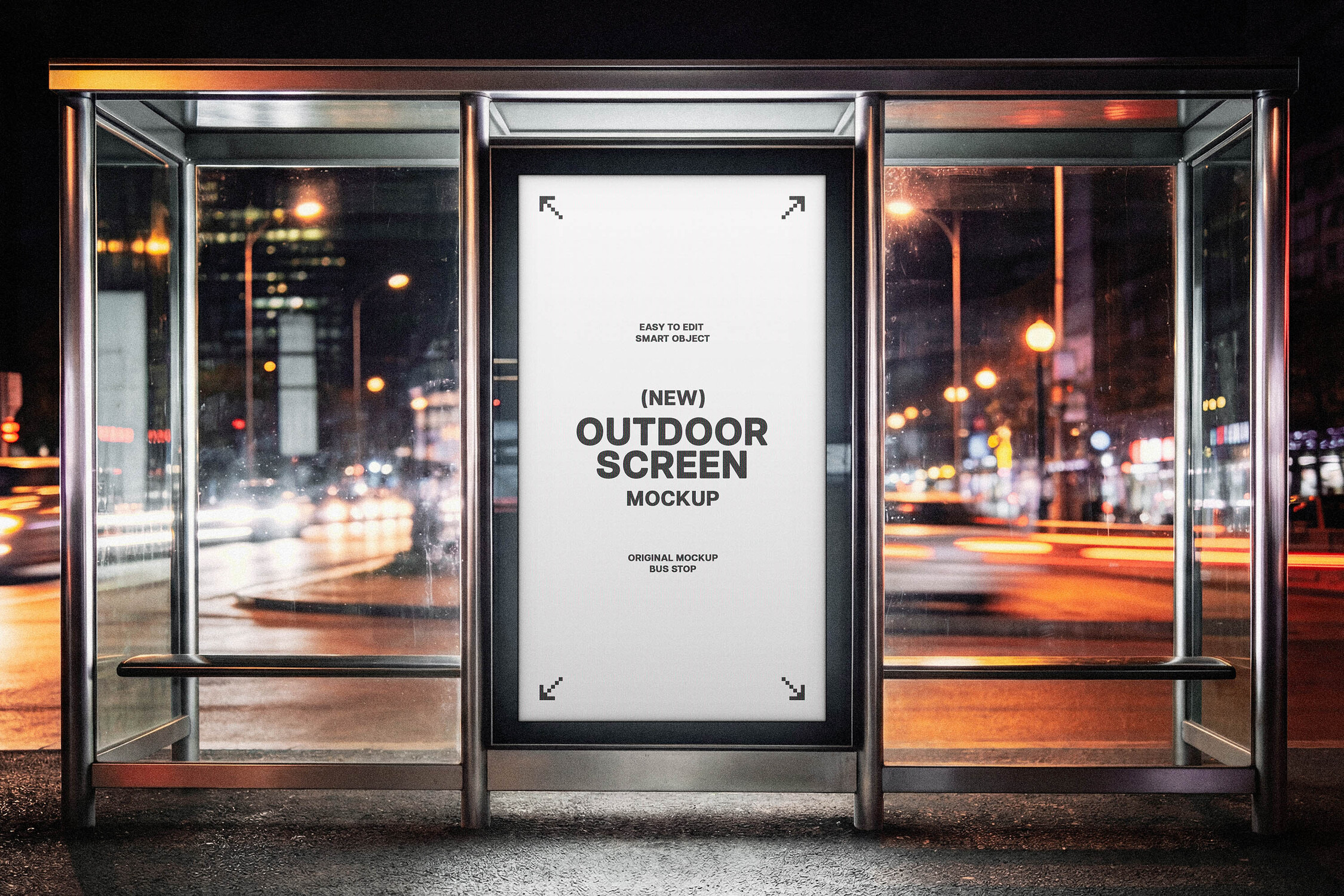 Vertical Bus Stop Screen Mockup, an Advertising Mockup by Design Squad