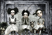 Haunted Dollhouse: Gothic Clipart, a Seasonal Illustration by NiiiNArt (Thumbnail 4 of 7)