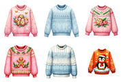 Christmas sweater png bundle, an Illustration by SinaCreation (Thumbnail 5 of 7)