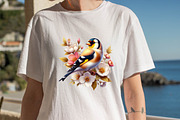 Spring American Goldfinch Bird Subli, an Illustration by SVGArt (Thumbnail 6 of 7)