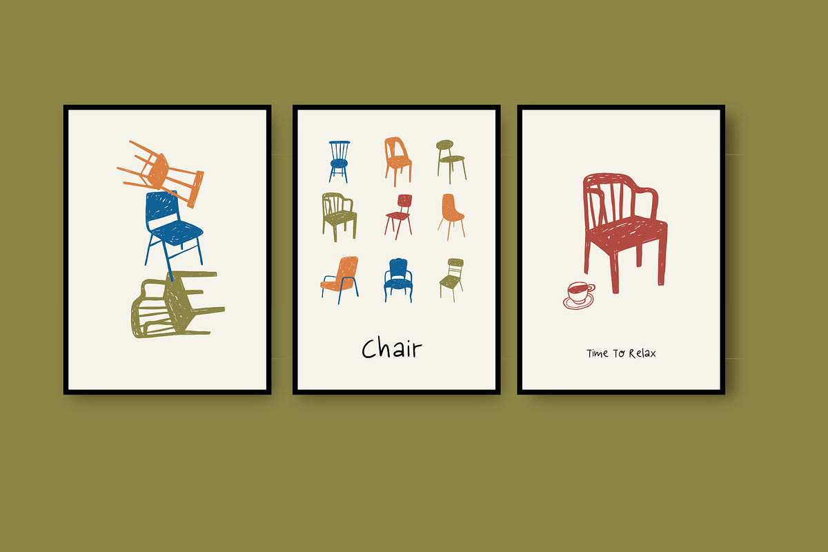 Hand Drawn Doodles Chair, a Decorative Illustration by Barkova Nadya (Photo 4 of 7)