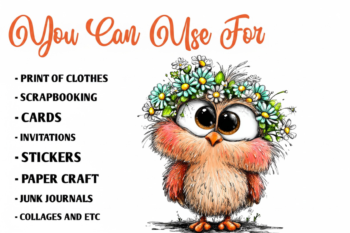 Spring Cute Baby Birds Sublimation, an Illustration by CreationArt (Photo 2 of 7)