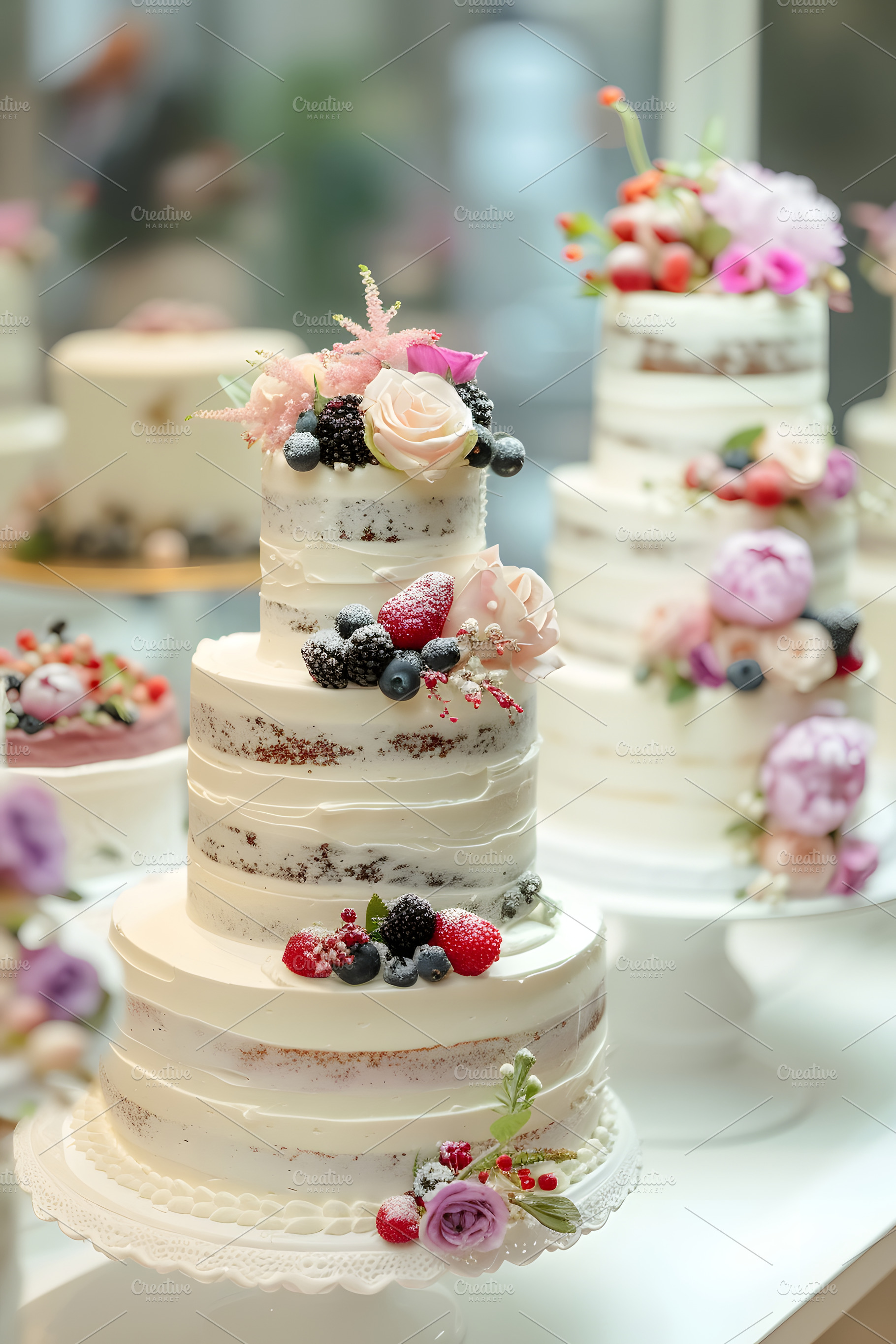 Pastry shop showcase, wedding cakes, a Food & Drink Photo by OlgaPilnik