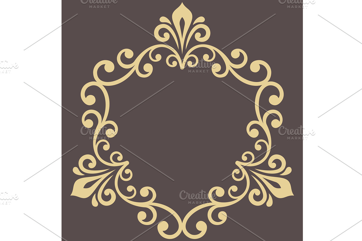 Floral Abstract Round Vector Frame, a Pattern Graphic by FineArtStudio (Photo 1 of 3)