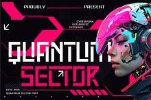 Quantum Sector Cyberpunk Techno Font