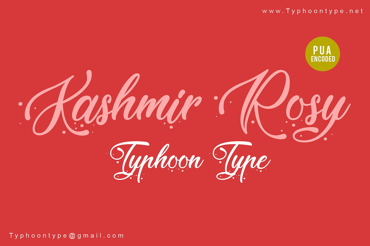 Kashmir Rosy font