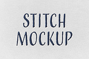 Stitching Embroidery Logo Mockup, a Mockup by Design Squad (Thumbnail 1 of 4)