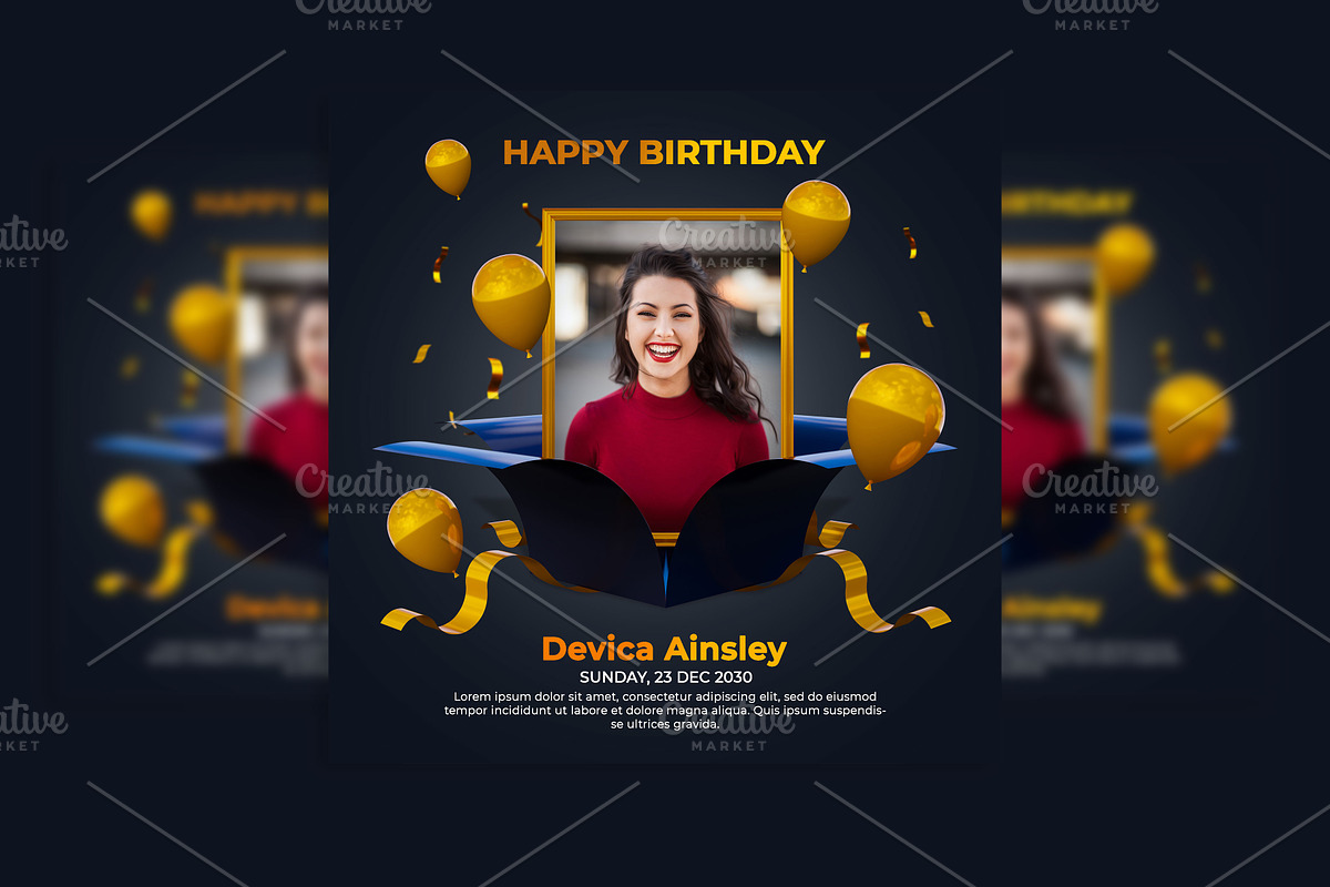 Digital birthday celebration, an Invitation Template by deviapuspitasari2 (Photo 1 of 2)