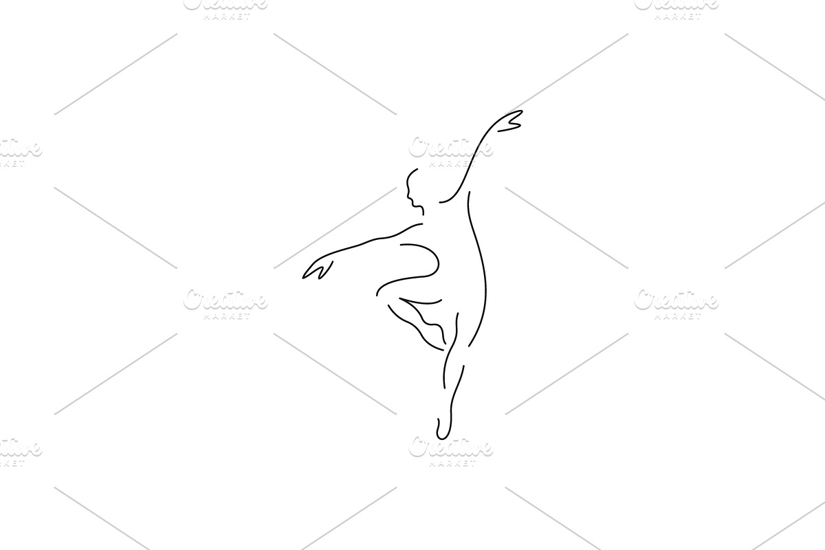 Ballet Motion Dance Style Logo, a Branding & Logo Template by yanuart
