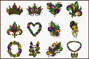 Watercolor Mardi Gras Beads Clipart, an Illustration by Sublimation Artist (Thumbnail 3 of 6)