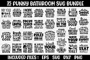 Funny Bathroom Bundle, a Decorative Illustration by Crafticy (Thumbnail 1 of 3)