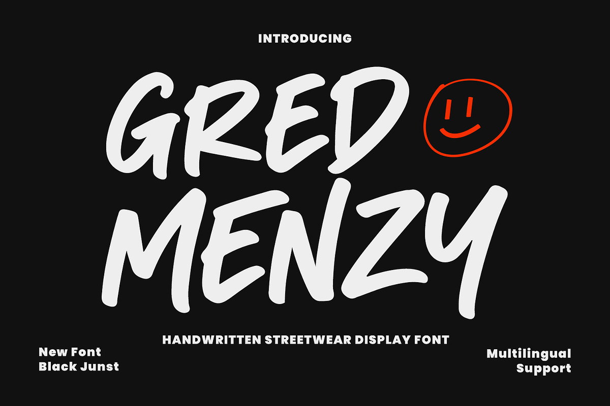 Gred Menzy – Handwritten Script Font, a Script Font by Black Junst (Photo 2 of 7)