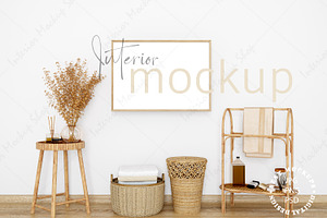 Boho Frame Mockup, a Poster Template by Mockup Shop