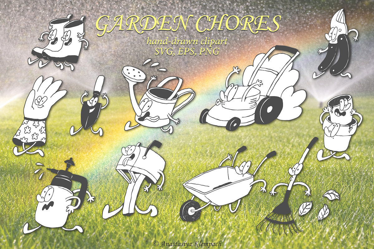 Funny Everyday Chores Doodles, an Illustration by Anastasiya Klempach (Photo 7 of 10)