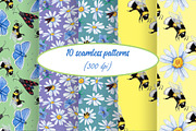 Set of watercolor wild flowers, a Work Illustration by Darka_Podarka (Thumbnail 5 of 7)