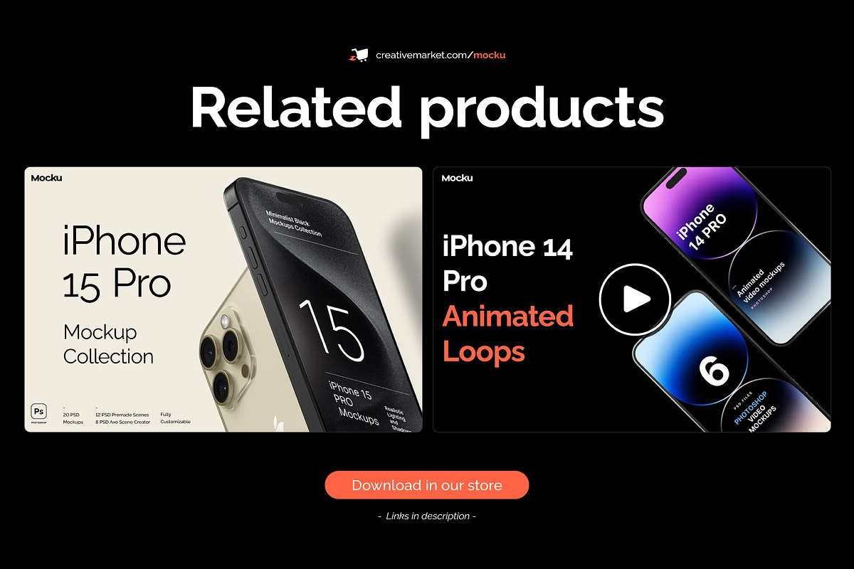 iPhone 15 PRO Video Mockup Bundle, an iPhone Mockup by Mocku (Photo 11 of 12)