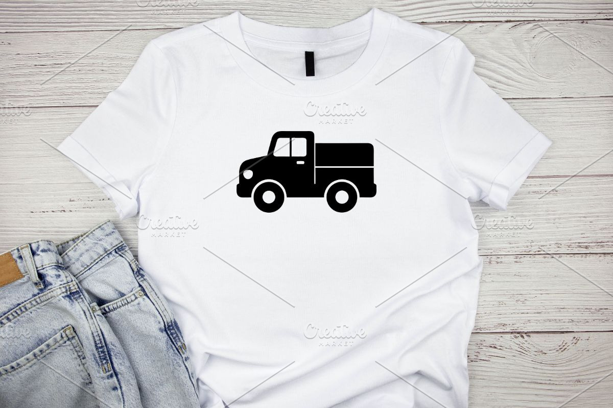 Farm Truck Silhouette SVG, a Transportation Illustration by newminddesign (Photo 2 of 10)