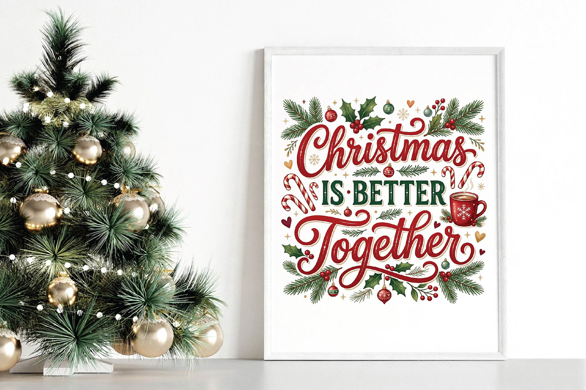 Christmas Is Better Together PNG, a Seasonal Illustration by DreamPrint404 (Photo 5 of 6)