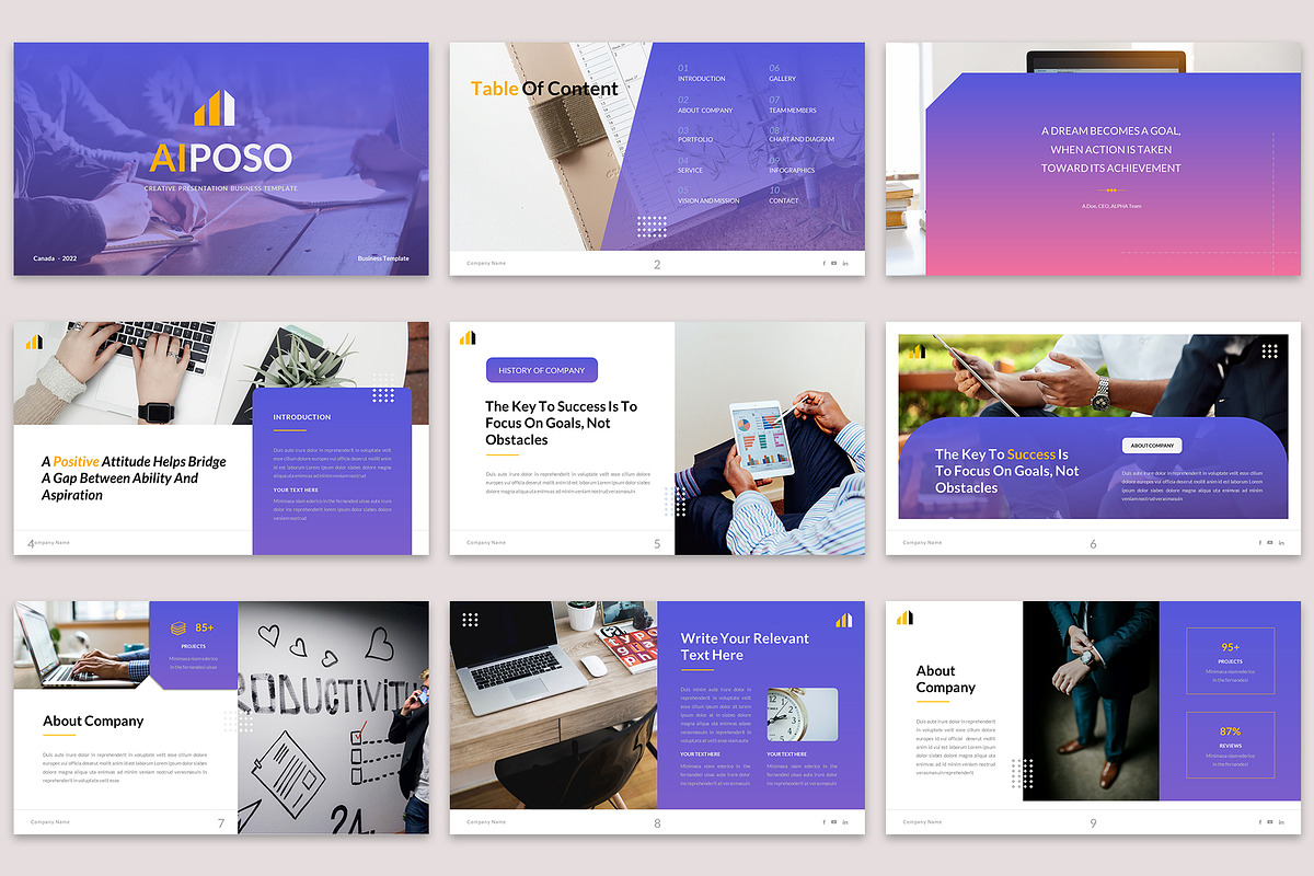 Aiposo Business GoogleSlides preview 2