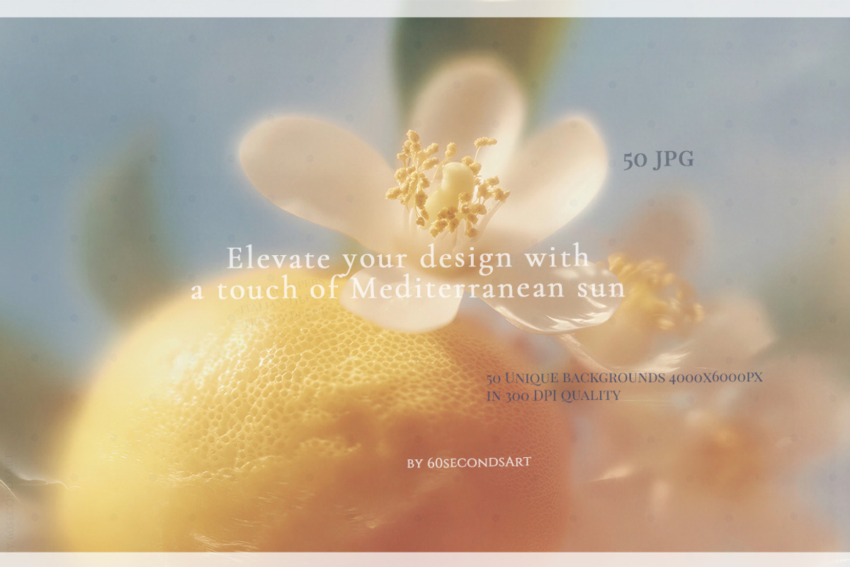 Mediterranean Blur lemon backgrounds, a Background Graphic by 60secondsArt (Photo 2 of 14)