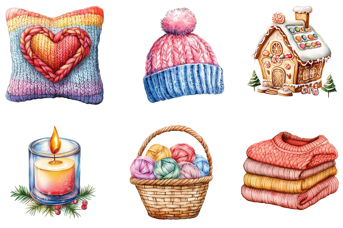 Cozy Winter Clipart, an Illustration by DreamArtGraphic (Photo 4 of 5)