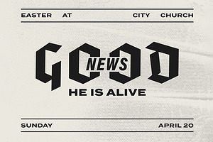 Easter Sunday Church Graphics, a Presentation Template by Blue River Studio