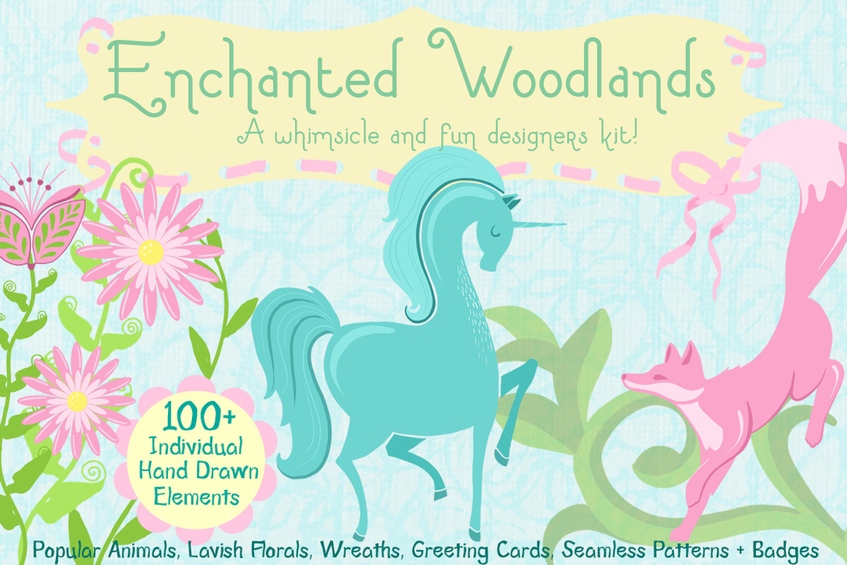 Enchanted Woodlands Designer Kit, an Animal Illustration by Little Bunny Sunshine (Photo 1 of 10)