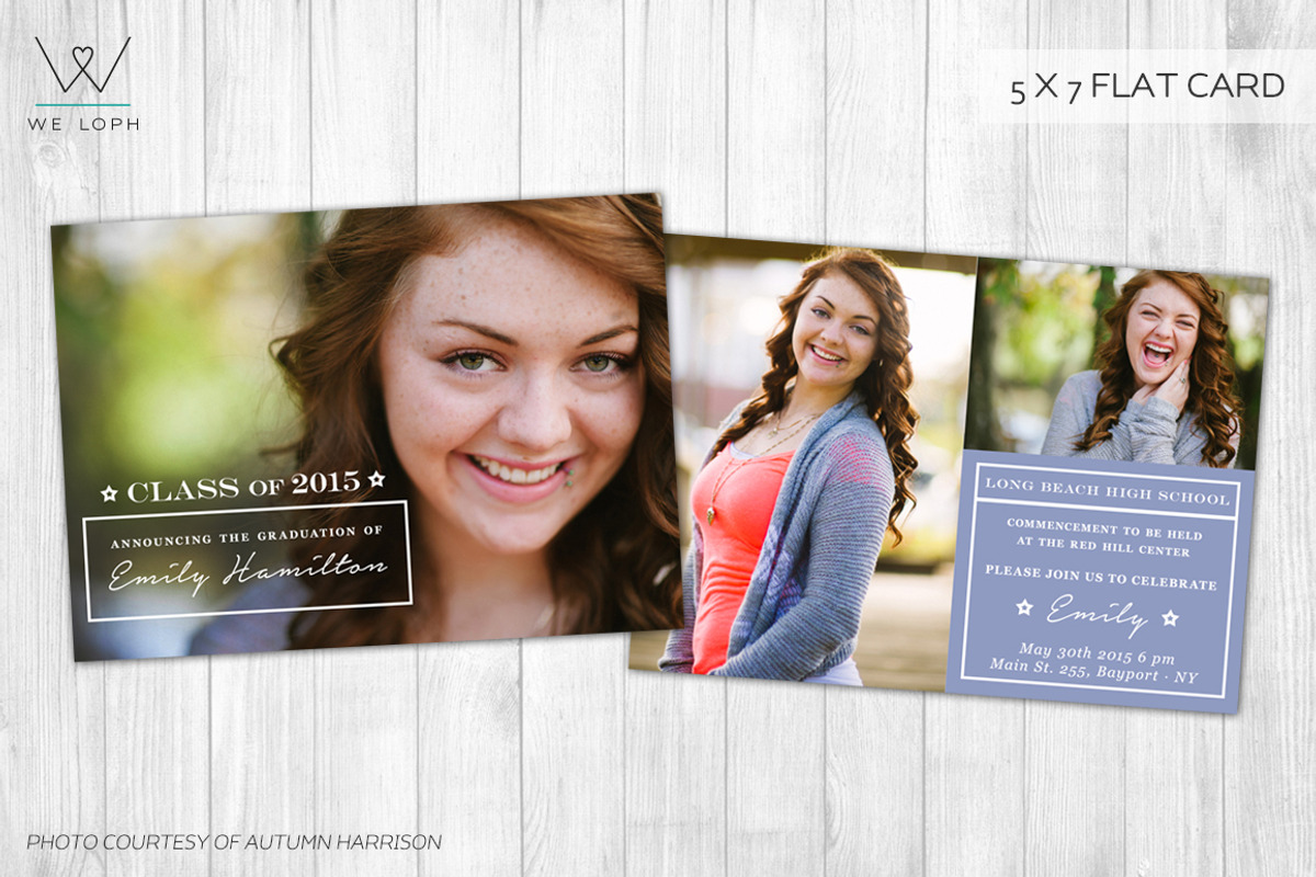 Senior Graduation Announcement card, a Card Template by We♡Loph