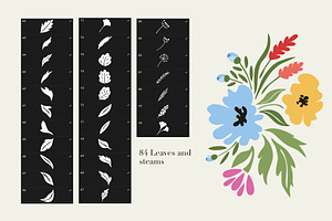 Abstract Flowers Procreate Stamps