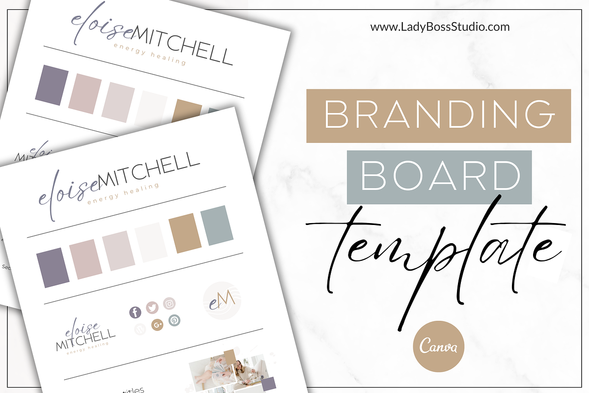 Brand Board Temp | Eloise Mitchell, a Branding & Logo Template by Lady Boss Studio (Photo 1 of 3)