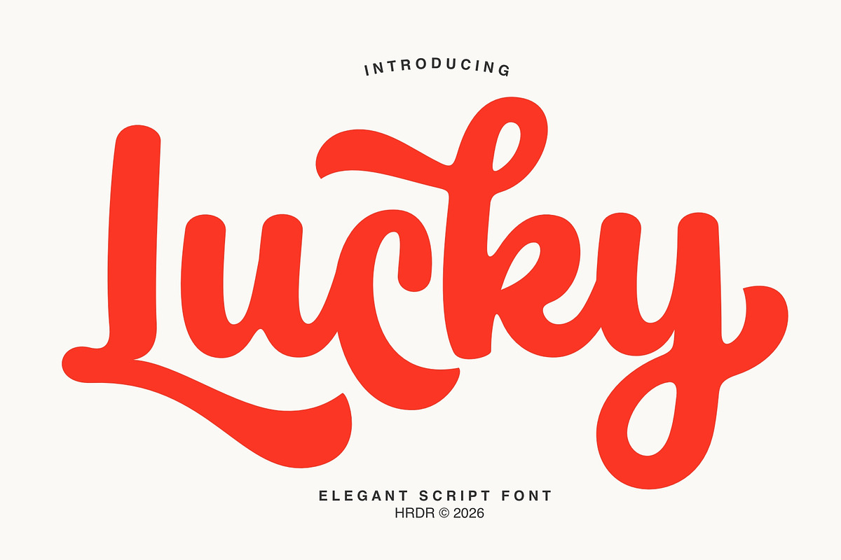 Lucky - Elegant Handwritten Font, a Handwritten Font by HRDR (Photo 1 of 11)