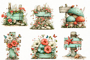 Whimsical summer wooden Clipart, an Illustration by Designworld (Thumbnail 3 of 8)