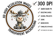 Whimsical Grumpy Christmas Animals, an Illustration by Craft Nest (Thumbnail 2 of 9)