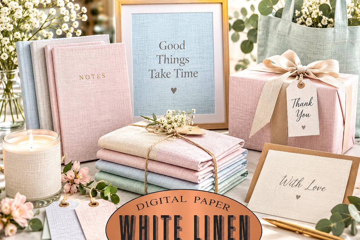 White linen textures, backgrounds, a Texture Graphic by Kiwi Fruit Punch (Photo 2 of 3)