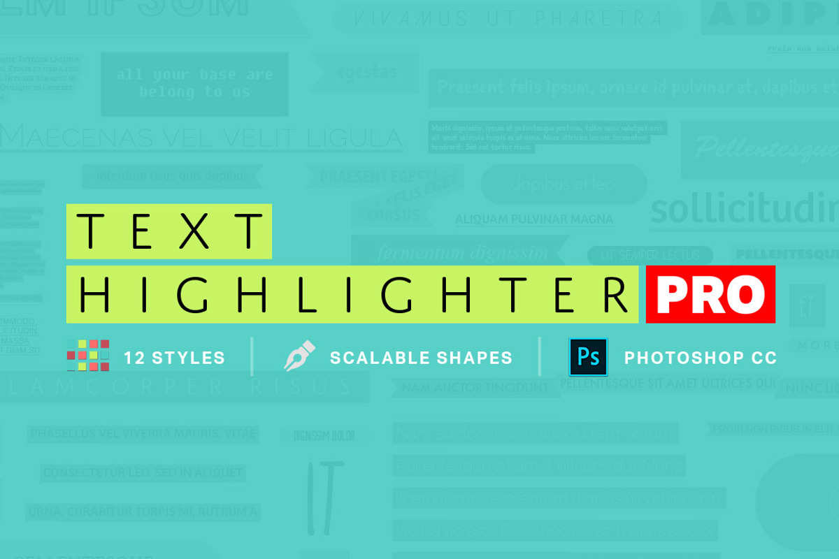 Text Highlighter Photoshop Actions, a Brushes & More by SparkleStock (Photo 1 of 8)
