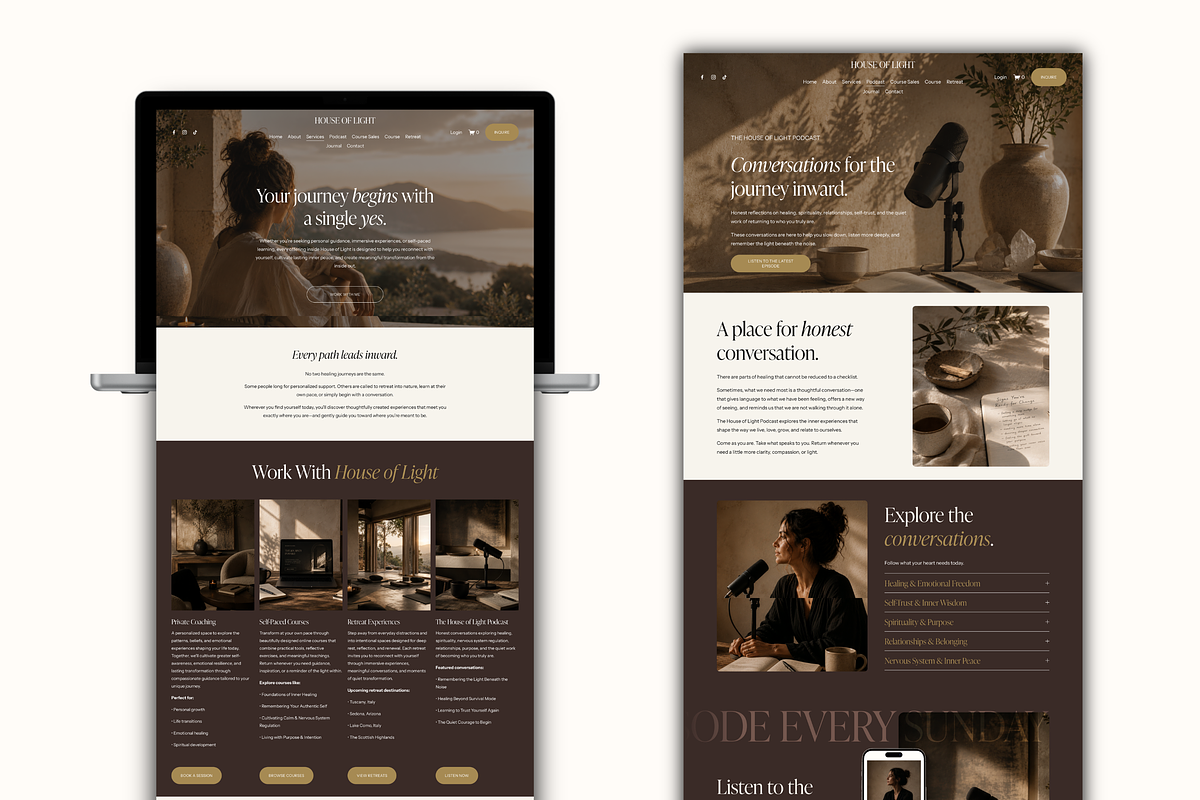 Squarespace Spiritual Shadow Coach, a Squarespace Template by Divinely Guided Studio (Photo 2 of 7)