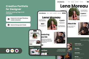 Lena Moreau - Portfolio Landing Page, a Landing Page Template by twinstd