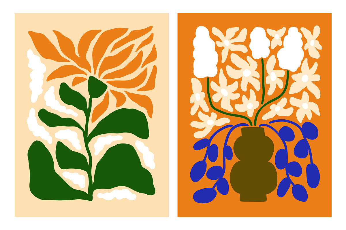 Trendy abstract flowers posters set, a Background Graphic by Good Studio (Photo 6 of 13)