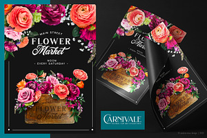 Carnivale Floral Clip Art Collection