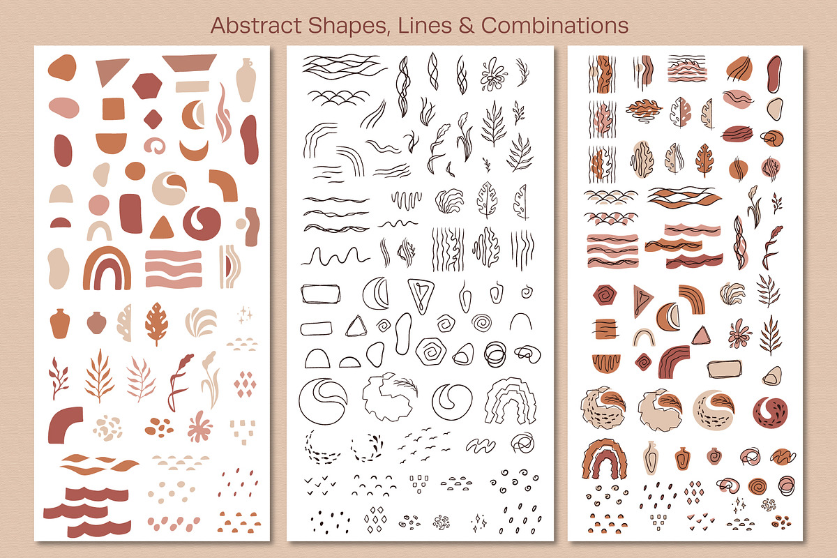 Abstract Shapes & Lines Set, an Object Graphic by NinaFedorova