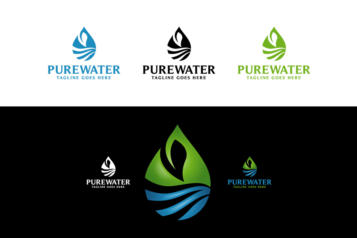 Pure Water Logo Template, a Branding & Logo Template by emotions76 (Photo 3 of 3)