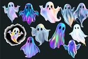 50 Holographic Ghosts Halloween PNG, an Object Graphic by UniqueMe (Thumbnail 3 of 4)