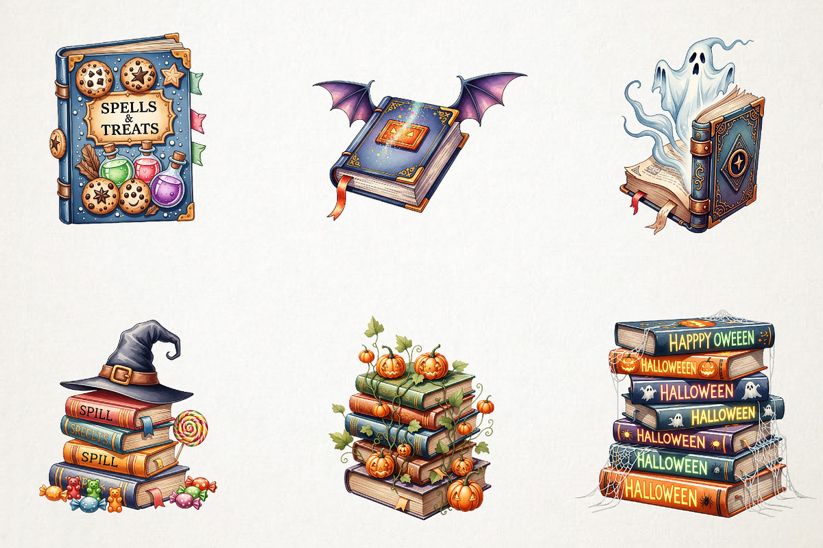 Halloween Books Sublimation, an Illustration by RobertsArt (Photo 7 of 7)