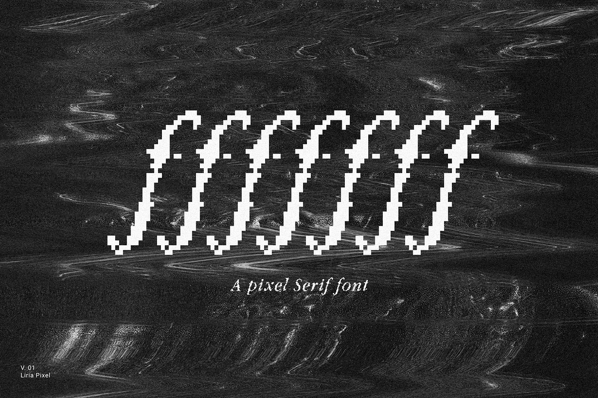 fffffff Pixel Serif Font, a Serif Font by Nomad Visuals (Photo 1 of 6)