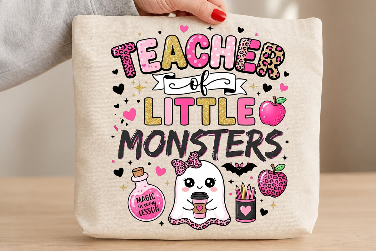 Teacher Little Monsters Halloween, a Seasonal Illustration by DreamCafeArt (Photo 3 of 7)