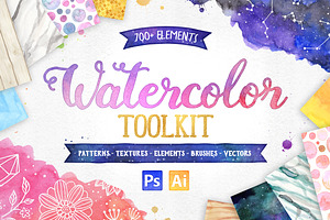 New Watercolor Texture Toolkit